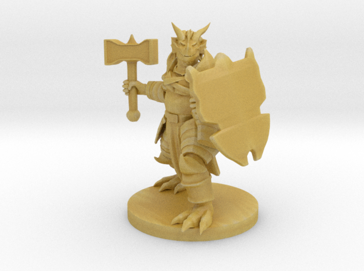 Dragonborn Paladin with Hammer 3d printed 