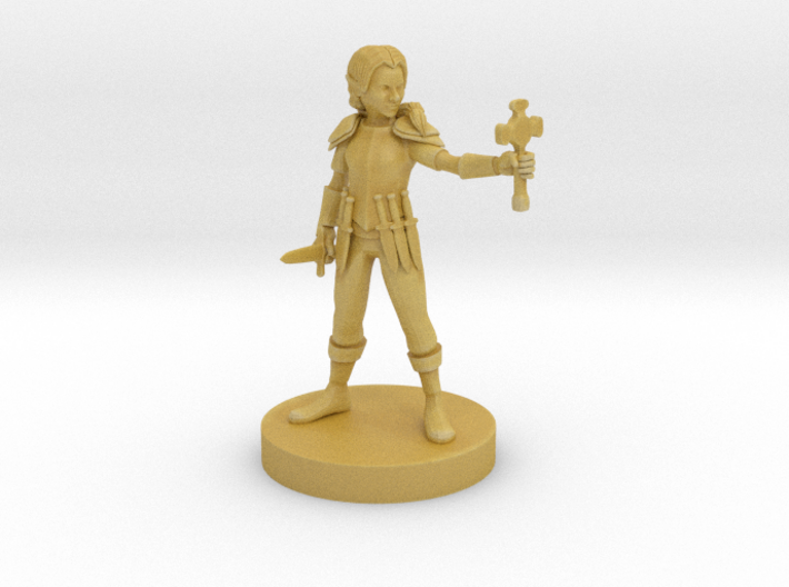 Gnome Female Cleric with Holy Symbol 3d printed 