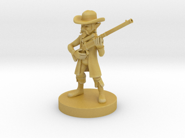 Gnome Gunslinger with Long Rifle 3d printed 