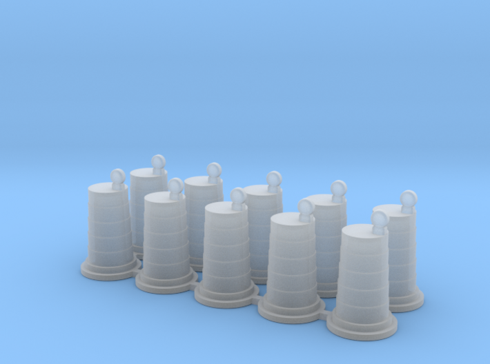 Traffic Barrel With Light (10) 1-87 HO Scale 3d printed