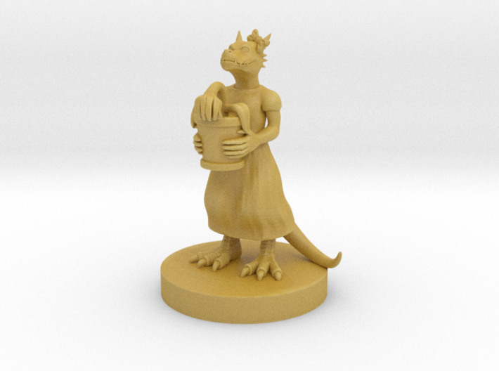 Kobold Female Holding a Wilted Daisy 3d printed 