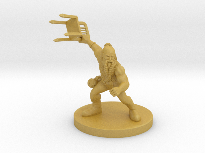Dwarf Improvised Weapon Fighter 3d printed 