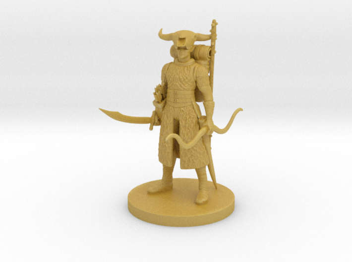 Male Elf Druid with Skull Helm 3d printed 