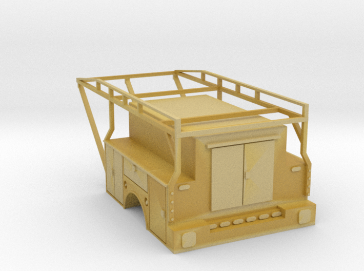 Dually Truck Bed With Enclosed Full Box 1-87 HO Sc 3d printed 