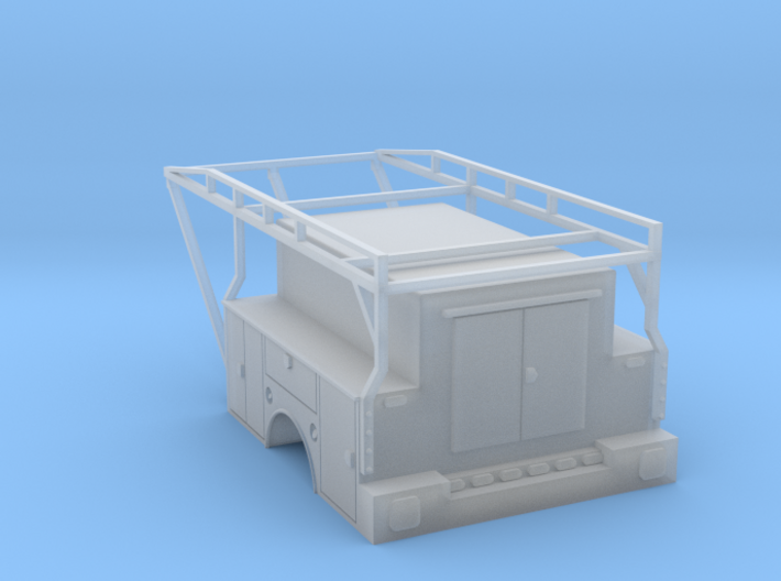 Dually Truck Bed With Enclosed Full Box 1-87 HO Sc 3d printed