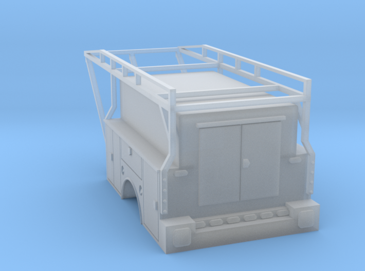 Standard Truck Bed With Enclosed Full Box 1-87 HO 3d printed