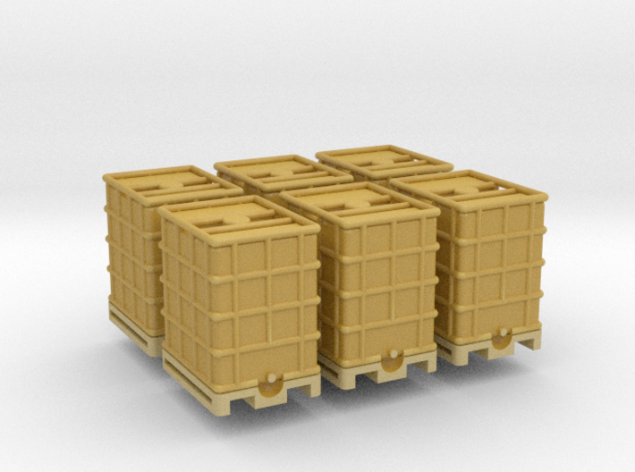 IBC Water Tank 500 6 Pack 1-87 HO Scale 3d printed 