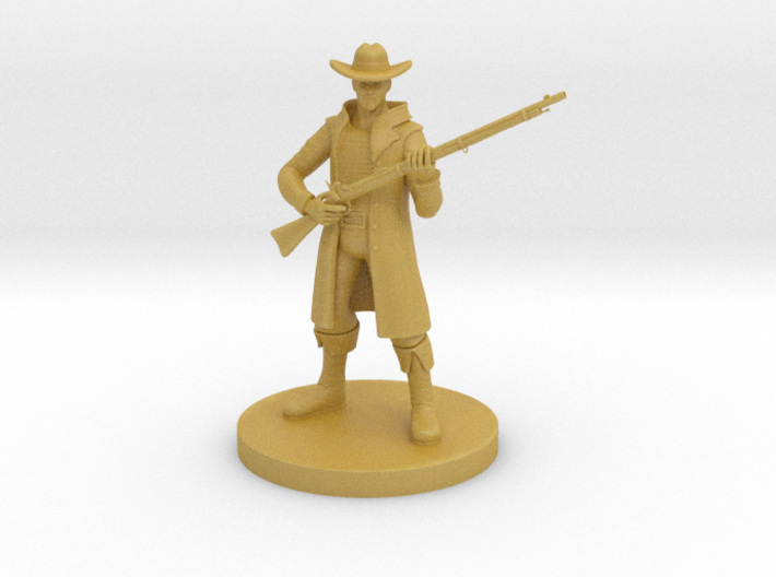 Human Gunslinger with Musket 3d printed 