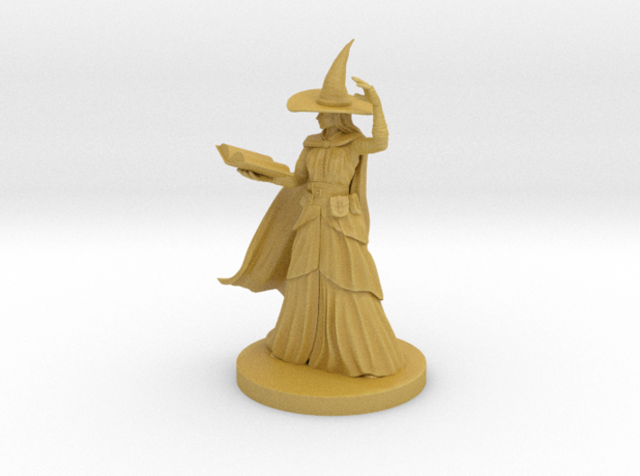 Human Female Wizard with Spellbook 3d printed 