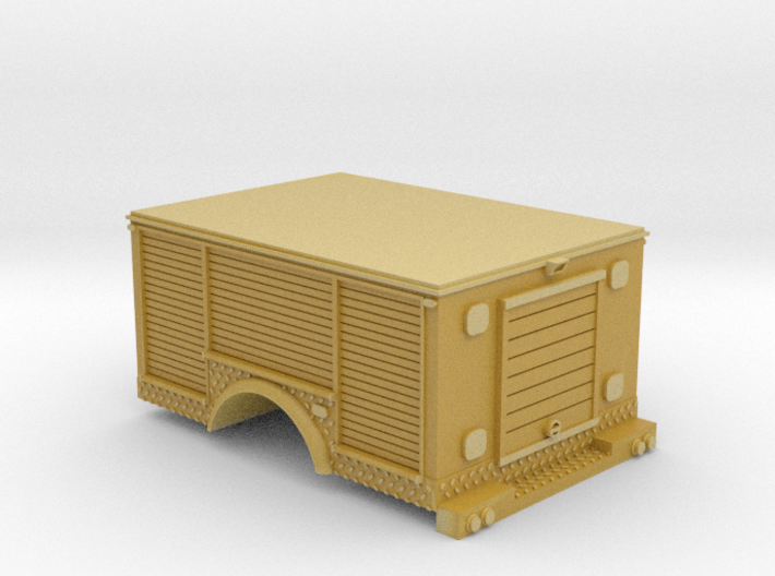 Pickup Truck Rescue Bed 1-87 HO Scale Roll Up Door 3d printed 
