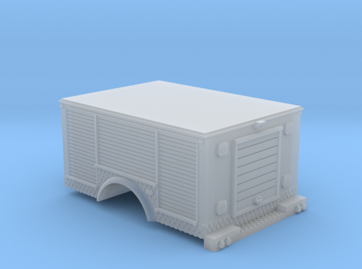 Pickup Truck Rescue Bed 1-87 HO Scale Roll Up Door 3d printed