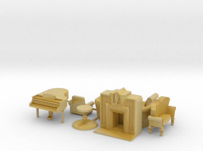 HO Scale Living Room Stuff Collection 1 3d printed 