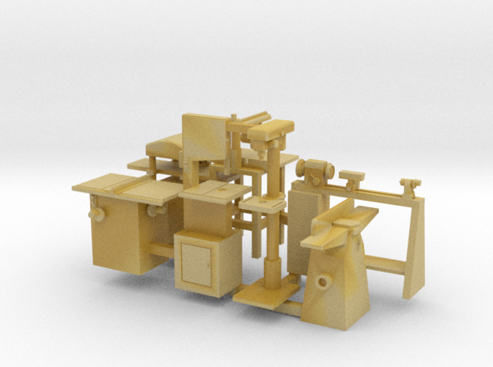 HO SCALE Woodworking Tools 3d printed 