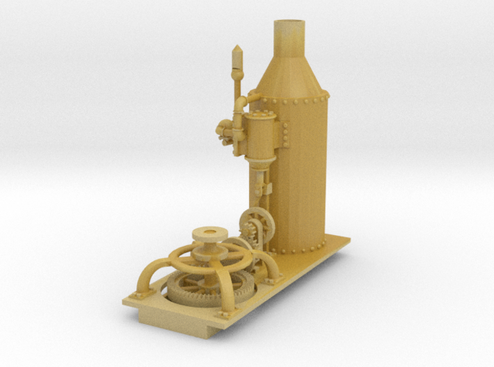 HO Scale Donkey Engine 3d printed 