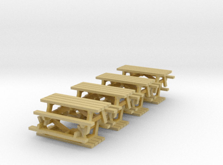 N Scale Picnic Tables x8 3d printed 