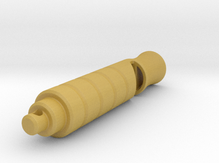 Survival Whistle 1 (Silver/Brass/Plastic) 3d printed