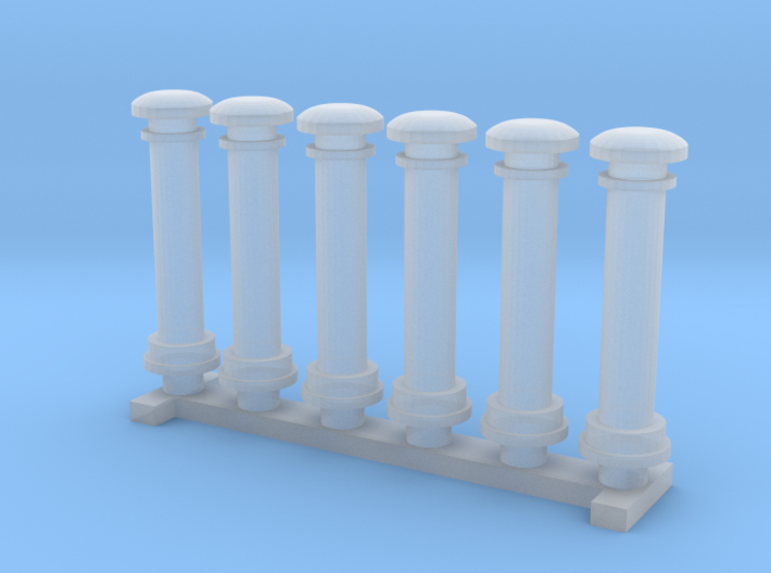 Tender Ventilation Columns 3d printed