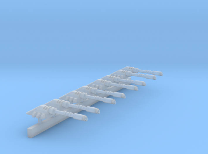 Small ship cannons style 4 pack 270th 3d printed