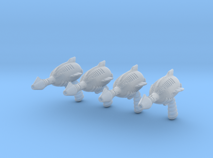 &quot;Space Angel&quot; Blaster (1:18 Scale) 4 Pack 3d printed