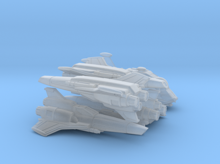 Viper Mk II Wing (Battlestar Galactica), 1/200 3d printed