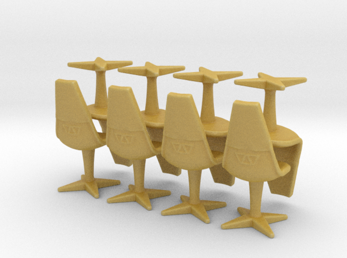 8 Swivel Chairs Hi Rez (Star Trek Classic), 1/72 3d printed