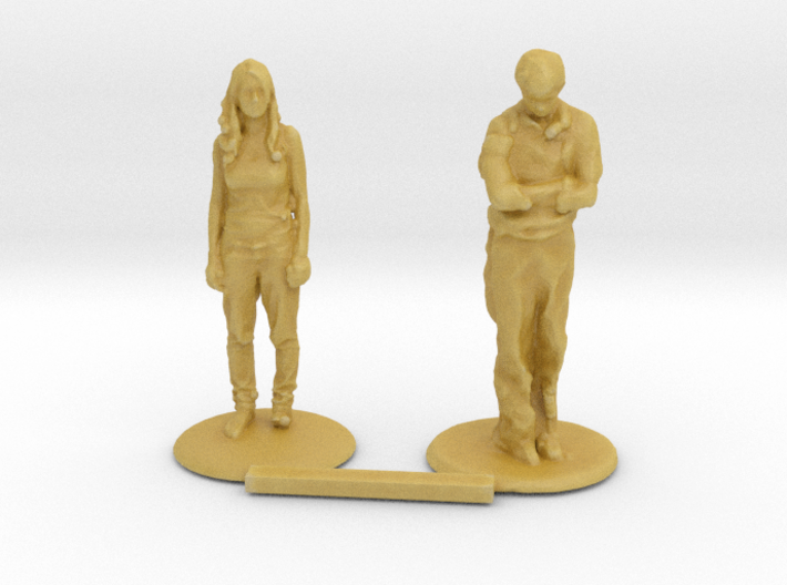 O Scale People Standing 2 3d printed 