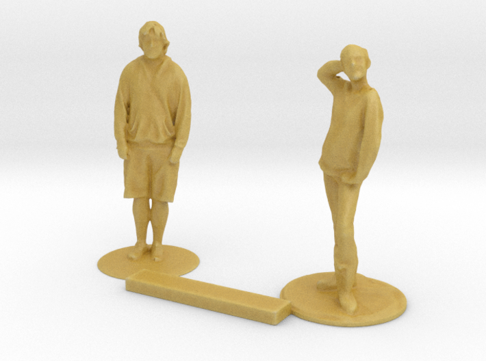 O Scale People Standing 3d printed 