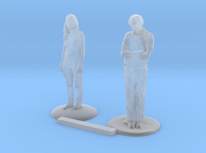 S Scale People Standing 3d printed