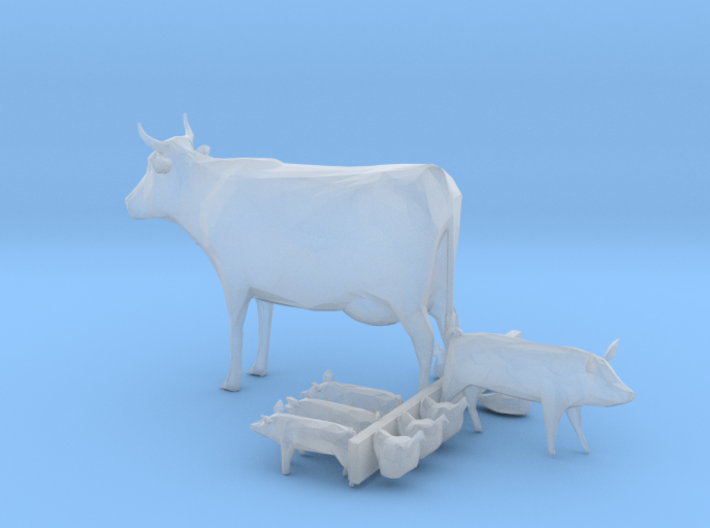 S Scale farm animals 3d printed