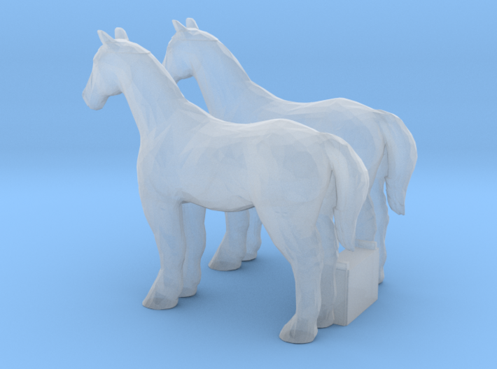 N Scale Horses 3d printed