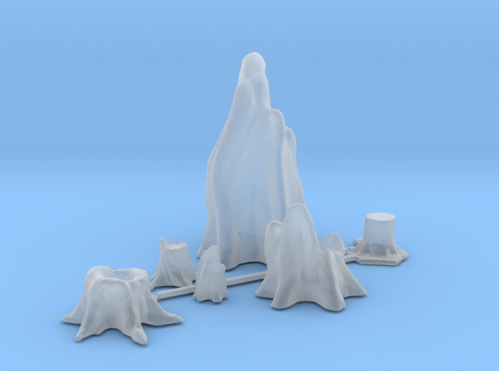 HO Scale Stumps 3d printed