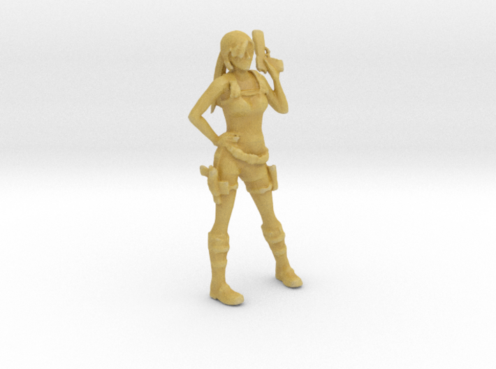 HO Scale Lara with a gun 3d printed 