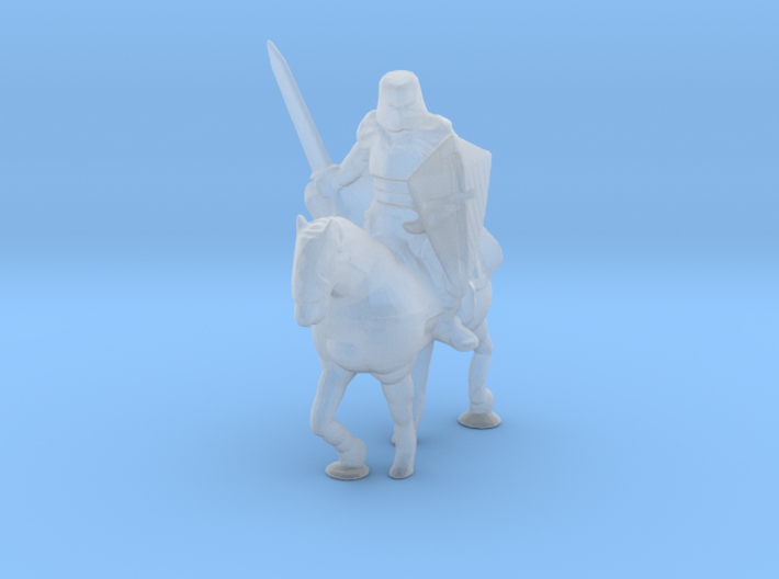 S Scale Knight on Horse 3d printed