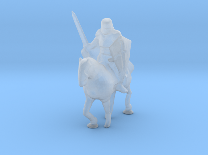 HO Scale Knight on Horse 3d printed