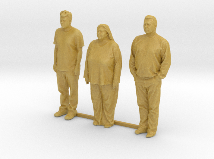 S Scale people standing 8 3d printed 