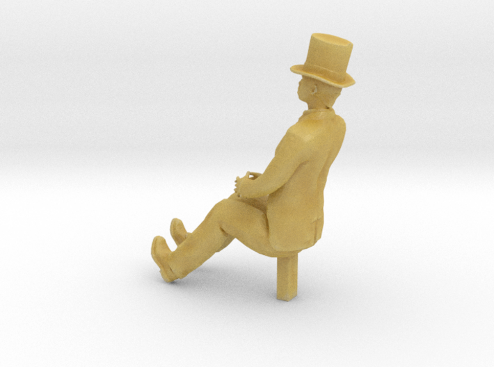 S Scale Sitting Man 3d printed