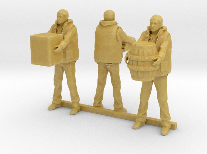 S Scale Dock Workers 3d printed