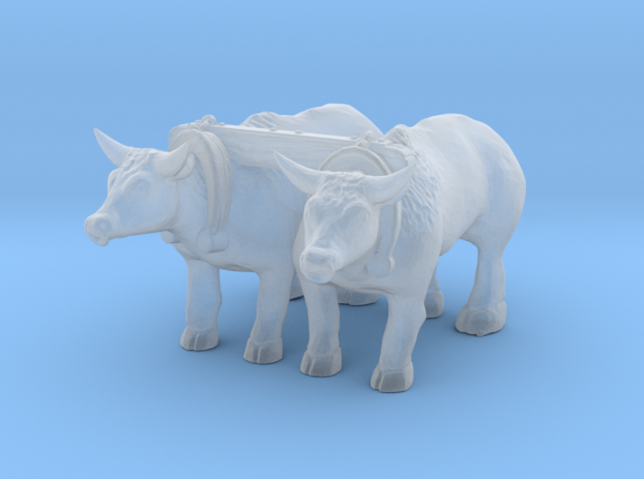 O Scale Oxen 3d printed