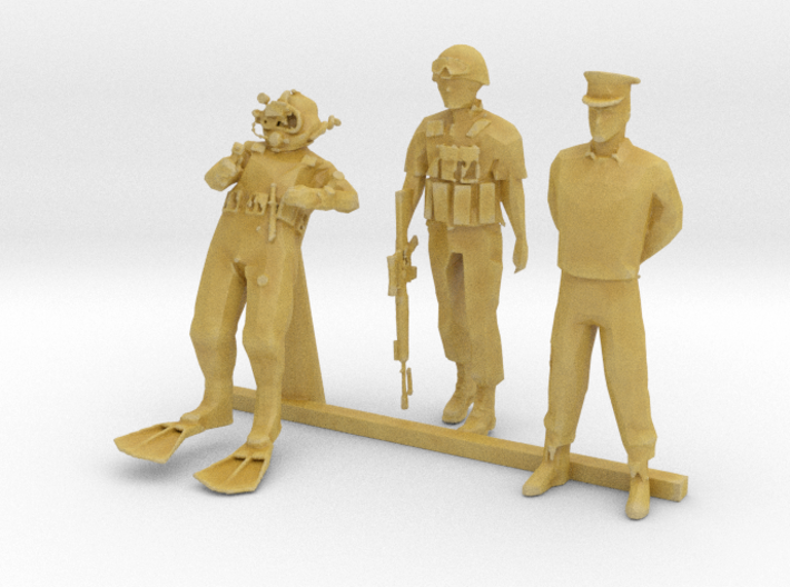 S Scale Seal Team 3d printed