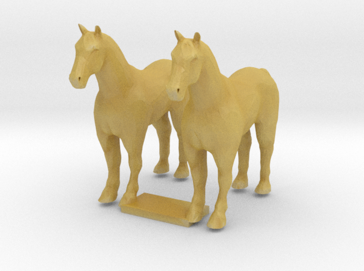 TT Scale Draft Horses 3d printed