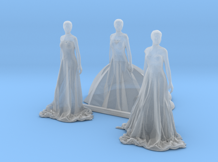 S Scale Long Dress Females 3d printed