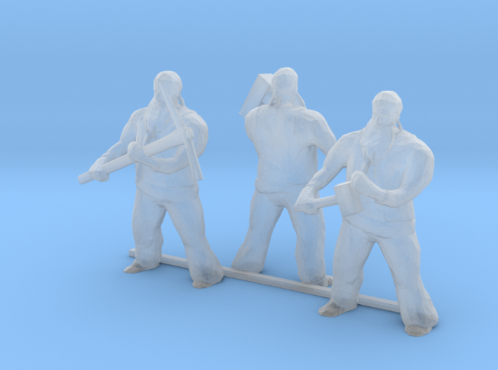 HO Scale Three Men with Tools 3d printed