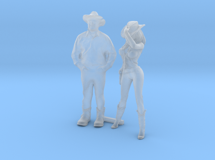 S Scale Cowboy and Cowgirl 3d printed