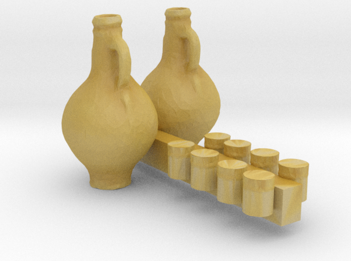O Scale Cups and Pitchers 3d printed