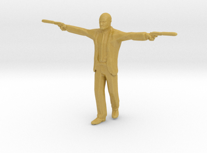 Hitman with 2 guns 1/60 miniature for games andRPG 3d printed 