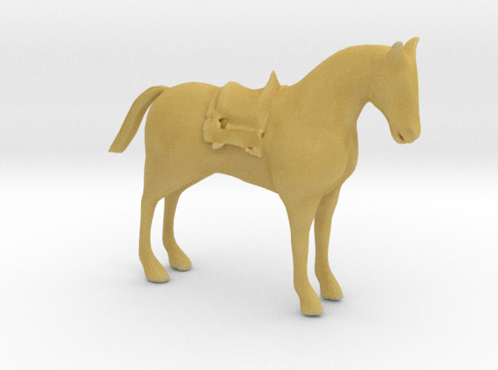 S Scale Saddle Horse 3d printed