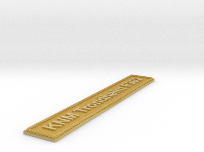 Nameplate KNM Trondheim F302 3d printed