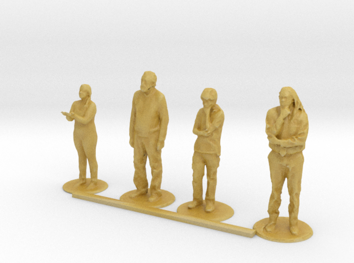 S Scale Standing People 4 3d printed