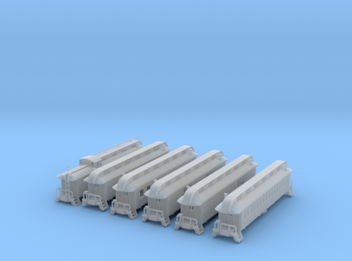 Old Style Passenger Set 6 Cars 3d printed
