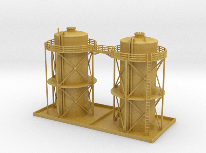 Double Storage Tanks Z Scale 3d printed 